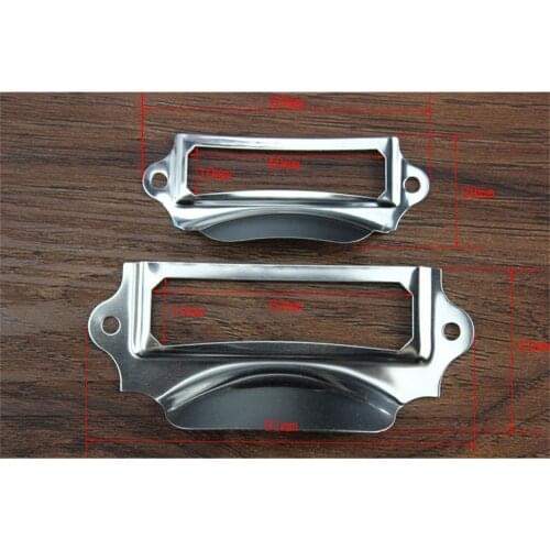 High quality Decorative label photo frame Card Holders draw box shelf metal label frame shelf furniture hardware accessories
