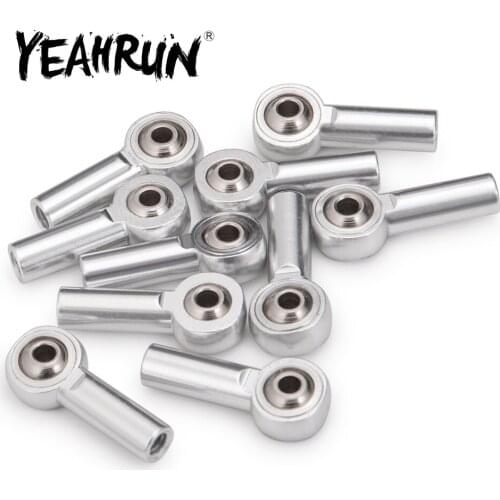 YEAHRUN 20pcs/set M4 Ball Head Aluminum Link Track Rod End Ball Head Holder Tie Rod End Hole For RC Crawler Car