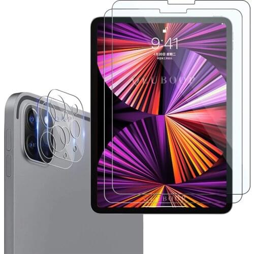 9D Tempered Glass For 2021 iPad Pro 12.9 Screen Protector Rear Camera Lens Protective film For Apple iPad 12.9 inch 2020 Guard