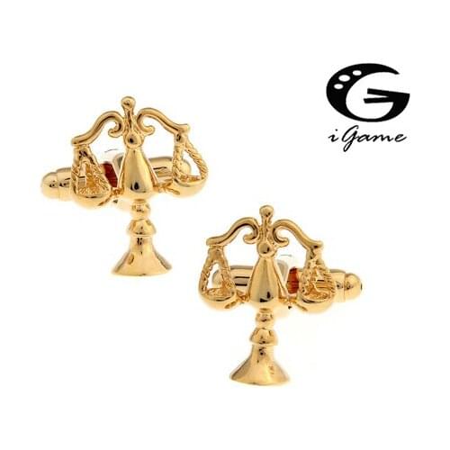 Mens Judgement Gold Colour Balance Scales Style Cuff Links