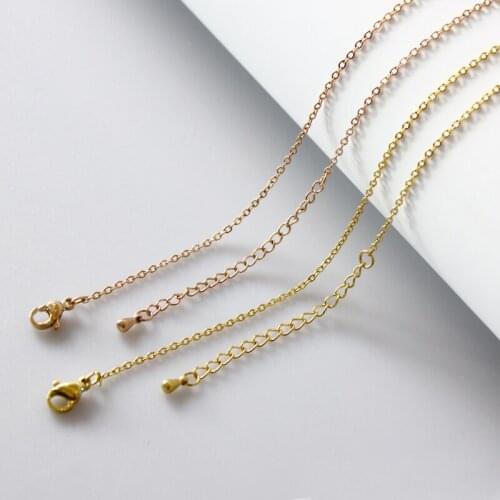 Pearl Necklace For Men Stainless Steel Women Cuban Link Chain Chokers Vintage Black Gold Tone Solid Metal DIY Parts