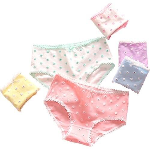 Ladies, cute Japanese daisy, cotton panties T010