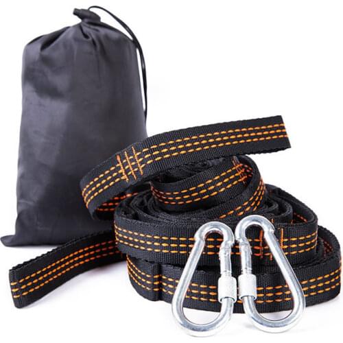 2 Pcs Super Strong Yoga Hammock Strap Belt Load Bind Daisy Chain Rope Portable Tree Rope for Tent Hammock Aerial Yoga 300*2.5cm