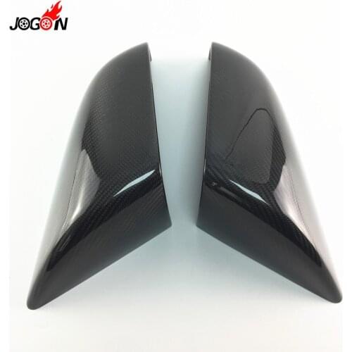 2pcs Rearview Mirror Cover Trim Carbon Fiber For Tesla model S 60 70 P85 P90D 4 door sedan rear view mirror cover 2014 - 2017
