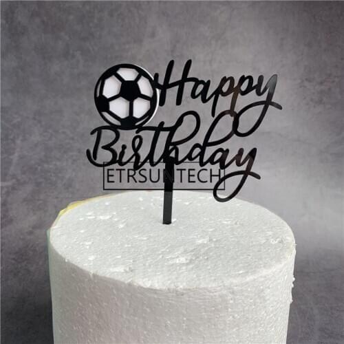 200pcs Football Basketball Soccer Acrylic Cake Topper For Boys Birthday Sports Party Cake Decorations