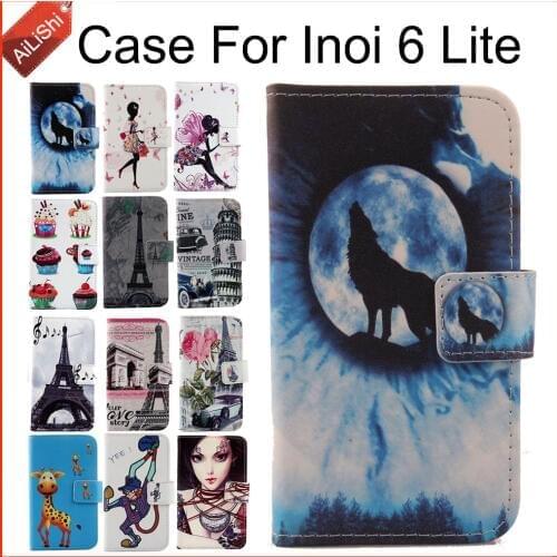 AiLiShi Case For Inoi 6 Lite Luxury Flip PU Painted Leather Case 6 Lite Inoi Exclusive 100% Special Phone Cover Skin+Tracking