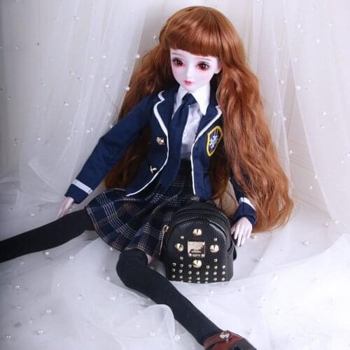 Dollhouse accessories: 60 cm reborn baby 1/3 BJD doll clothes modern school uniforms
