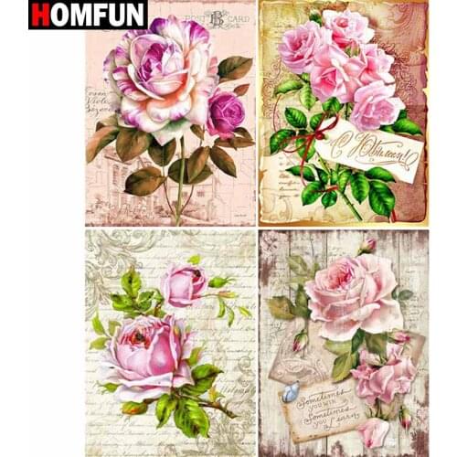 HOMFUN Full Square/Round Drill 5D DIY Diamond Painting "Bouquet landscape" Embroidery Cross Stitch 5D Home Decor Gift