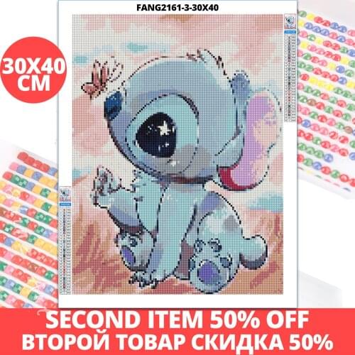 5D Diamond Painting Disney Stitch Cartoon Alien Animal Hobby Art DIY Rhinestone Mosaic Full Square Round Drill Kit Home Decor
