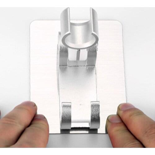 Aluminum Shower Holder Adjustable Punch Free Bathroom Shower Head Stand Bracket Wall Mounted Kitchen Restroom Accessories