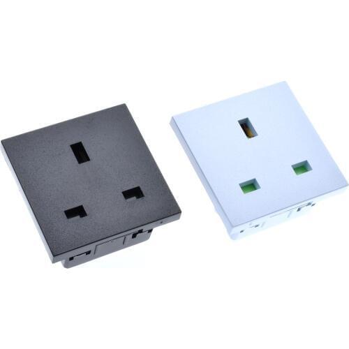 UK type Euro Module BS 1363 13A 250V AC Receptacles British electric Socket outlet 45*45 mm black