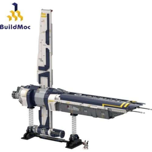 BuildMoc City Series Spaceship Building Blocks City Heaven Aeroboat Model Bricks Toys For Children DIY Gifts 1550PCS