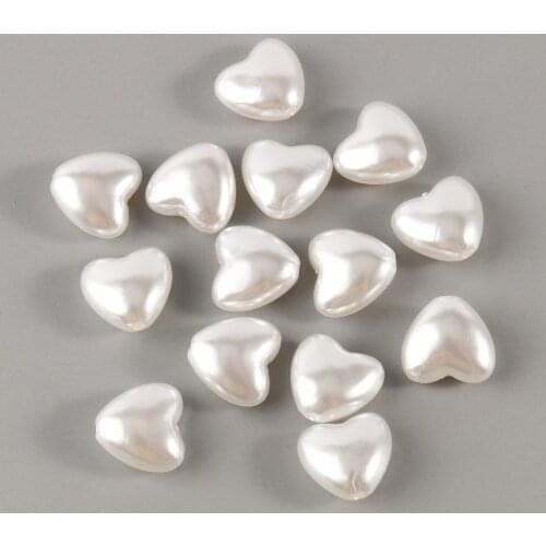 6x8x12mm Imitation Pearls Heart Shape Beads Acrylic Beads For Jewelry Making Loose Spacer Beads DIY Necklace Bracelet