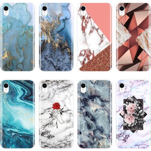 Luxury Marble Aesthetic Fashion Back Cover For iPhone 6 S 6S 7 8 X XR XS Max Soft Silicone Phone Case For iPhone 8 7 6S 6 S Plus