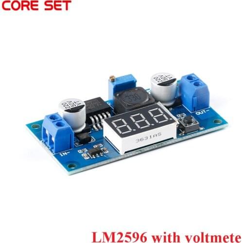 DC-DC Adjustable Voltage Regulator LM2596 DC/DC 4.0~40V to 1.25-37V Buck Step Down Module With LED Voltmeter