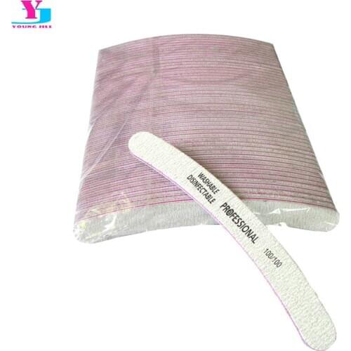 50Pcs Double Sided Nail Art File 100/100 Buffer Buffering Files Sanding Block Durable Manicure Tool Lime a Ongle Necok Wholesale