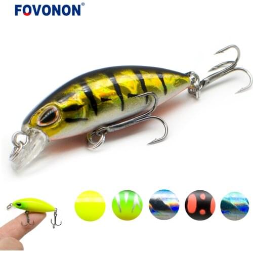 FOVONON New Peche Japanese Design Hard Fishing Lure Floating Mini Micro Minnow Wobblers Crank Bait For Pike Crankbait