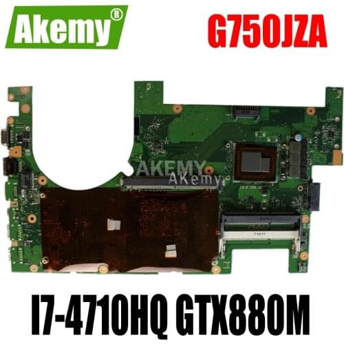 G750JZA motherboard 2D REV 2.0 I7-4710HQ CPU Support GTX880M 4GB For Asus G750JZ G750J laptop motherboar 100% test shipping