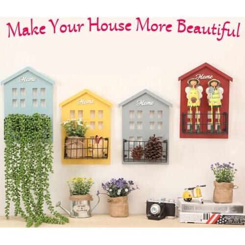 Creative Wooden Shelf Multi-function Living Room Wall Debris Storage Rack Wall Hanging Decorative Partition Wall Decoration