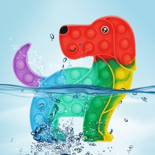 Mini Push Bubble Sensory Toy Key Chain Autism Needs Squishy Stress Reliever Toys Adult Child Funny Anti-stress Fidget Toy