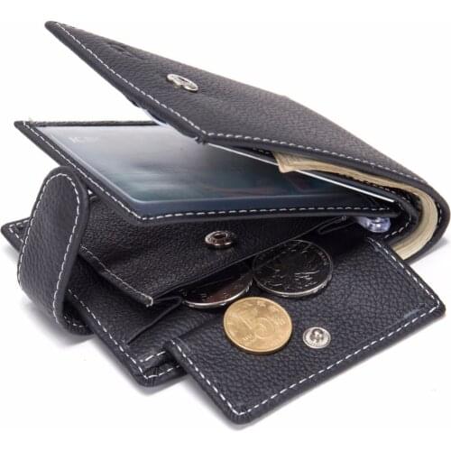 Men Wallets Genuine Cow Leather Wallets Brand With Coin Pocket Purse Card Holder Fashion wallet