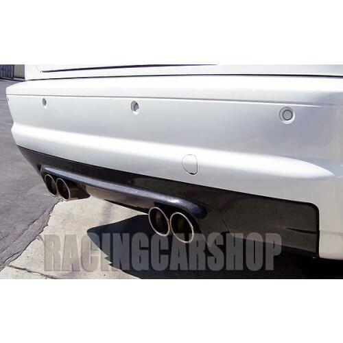 UNPAINTED CSL STYLE REAL CARBON FIBER REAR LIP DIFFUSER 4P EXHAUST for BMW 3-Series E46 M3 2001-2006 B009F