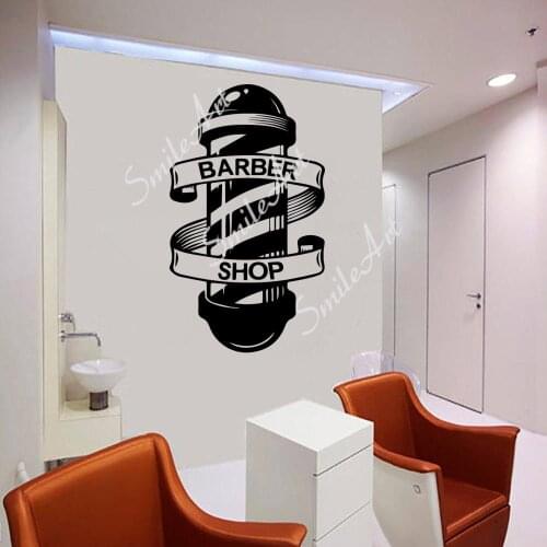 New Design BARBER SHOP Wall Sticker Self Adhesive Vinyl Waterproof Wall Art Decal For Decoration Wall Art Sticker Murals