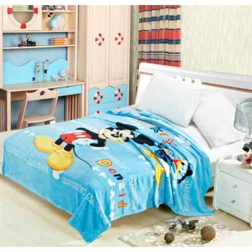 Disney Mickey Minnie Blanket Thin quilt Soft Flannel Cartoon for Children on Bed Sofa Couch children girl gifts 150x200cm