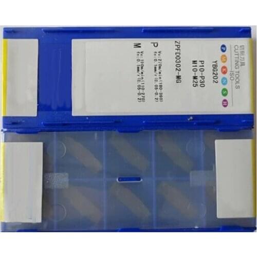 Original ZPFD0302-MG YBG202 ZPFD 0302 Carbide Inserts Grooving Turning Slotting Lathe Tools Cutter