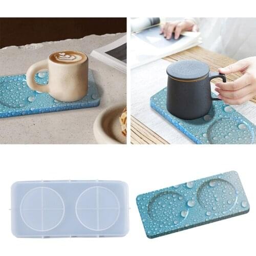 Wine Tray Epoxy Resin Mold Coaster Casting Silicone Mould DIY Crafts Cup Mat Home Decoration Making Tool