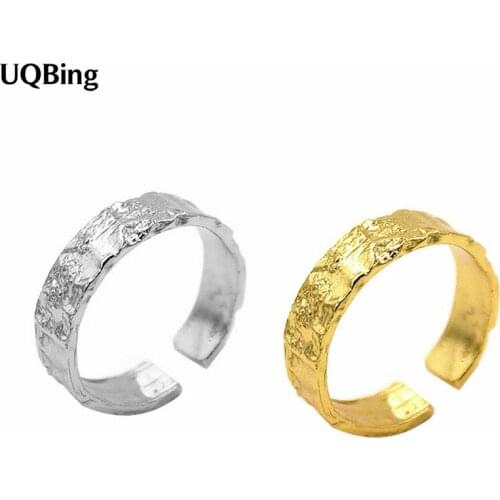 Simple Women/Female 925 Sterling Silver Round Adjustable Finger Rings Silver/Gold Jewelry