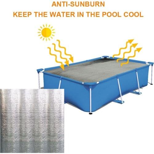 Rectangular Pool Cover Solar Tarpaulin Swimming Pool Protection Cover Heat Insulation Film For Indoor Outdoor Pool Accessories