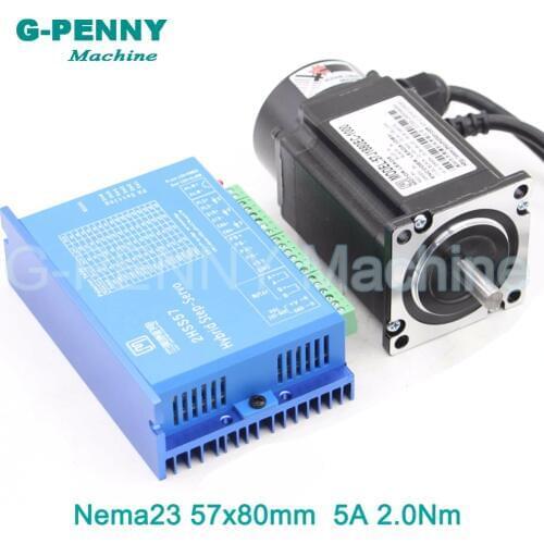Nema23 57x80 Closed Loop Stepper Motor 2.0N.m 4 wires 285Oz-in D=8mm Nema 23 2.2Nm Close Loop Stepping Servo Motor for CNC