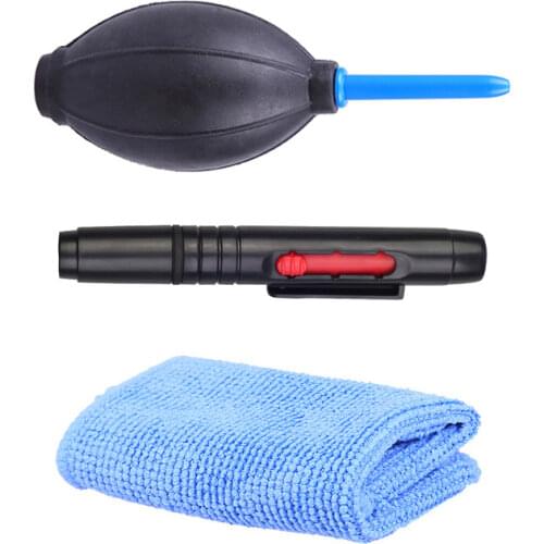 Cleaning Cloth Brush and Air Blower In 1 Set Digital Camera Cleaning kit Dust Photography Professional Cleaner Air Blower
