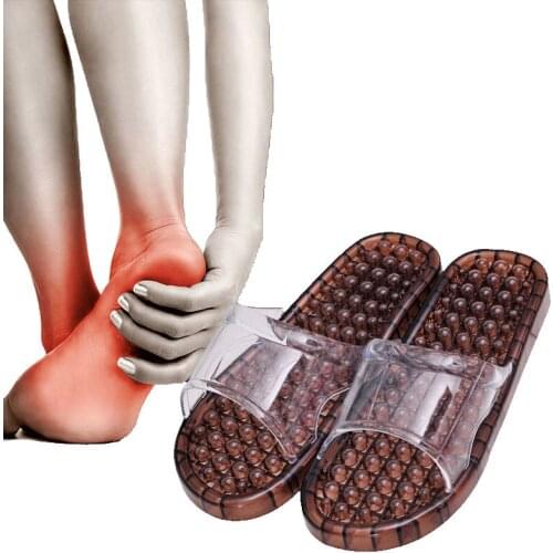 Summer Bathroom Foot Massage Slippers Beach Acupoint Pedicure Anti-skid Plastic Lovers Sandals Shiatsu Acupressure feet Shoes