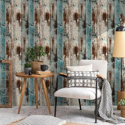 Waterproof and Oil Proof Wall Sticker Classic Wood Grain Pattern Wall Stickers Modern Art Vinyl Decal PVC Wallpapers Wall Decor