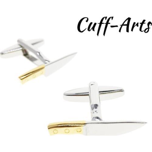 Cufflinks for Mens Knife Cufflinks Gold Gifts for Men Shirt Cuff links Bijoux Homme Bouton De Manchette by Cuffarts C10209