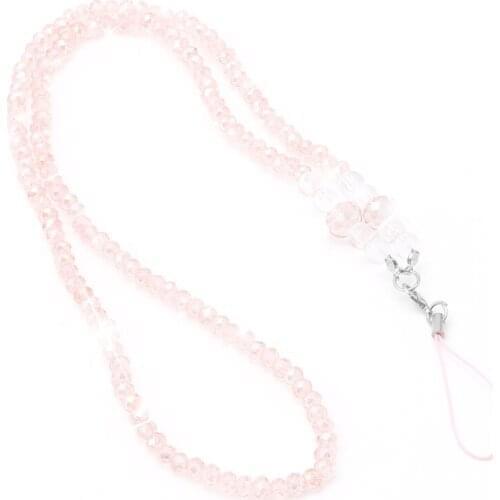 Pearls Long Neck Strap Lanyard KeyRing Keychain Holder Necklace For Mobile Phone