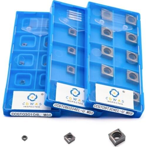 10pcs CCGT030104 CCGT060204 CCGT09T304 M88 High Quality Carbide Inserts Internal Turning Tool CNC Lathe Cutter Tools CCGT Blades
