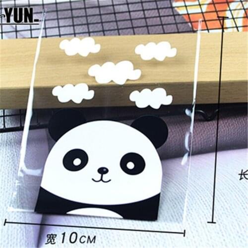 100Pcs Biscuits Candy Food Cake Package Cute Cartoon Gifts Bags Christmas Cookie Packaging Self-adhesive Plastic Bags 7D