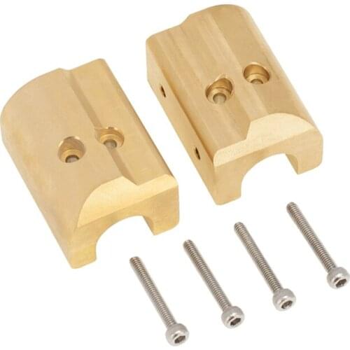 2PC Brass AR44 Axle Body Weight 140G Counterweight for 1/10 RC Crawler Axial SCX10 II 90046 90047 Upgrade Parts