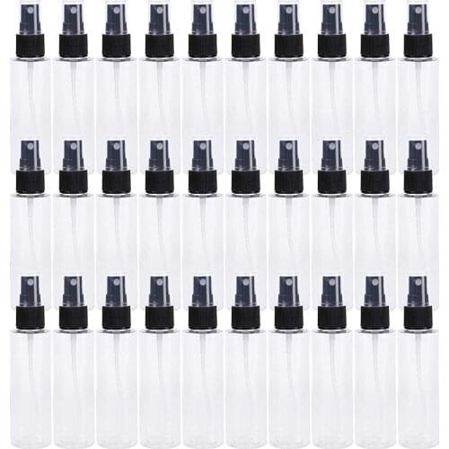 30pcs/lot Refillable Flat Shoulder Spray Bottles-Portable Plastic Cosmetic Makeup Atomizer Spray Bottle Storage Container Clear