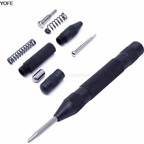 5" Heavy Duty Automatic Centre Punch Spring Loaded Metal Wood Press Dent Marker