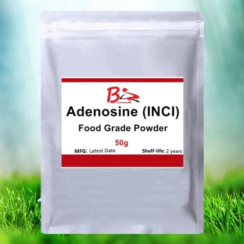 50-1000g Pure Adenosine Powder,INCI,endogenous nucleoside,antioxidant, skin conditioner and moisturizer in cosmetics