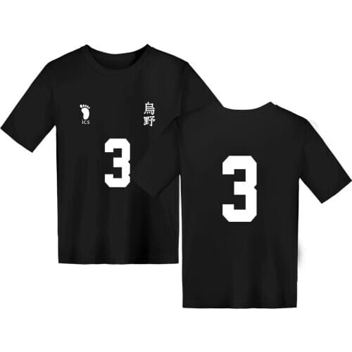 Anime Haikyuu Child T-shirt Clothing Shinra T-shirt Tsukishima Clothes Karasuno High School Shirt