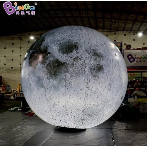 Free Shipping Inflatable Moon With LED Lights / Hanging Inflatable LED Moon Planet Model Toys