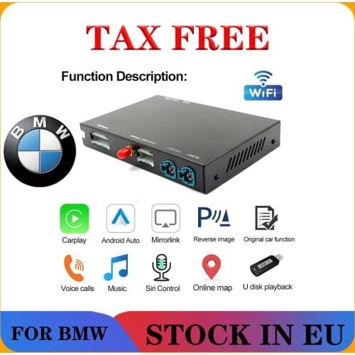 Wireless Apple CarPlay Android Auto Interface Decoder for BMW Car multimedia player Wireless Mirror Carplay Box Video AI BOX