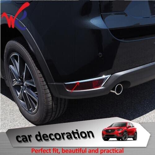 Loyalty for Mazda CX5 CX 5 CX-5 2017 2018 Rear Fog Light Lamp Cover Trim ABS Chrome Car Accessories Auto Styling