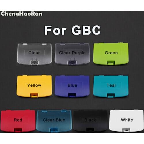 ChengHaoRan For GBC Black White Battery Cover Pack Back Door Shell Replacement For Nintend GameBoy Color Battery Cover Lid Door