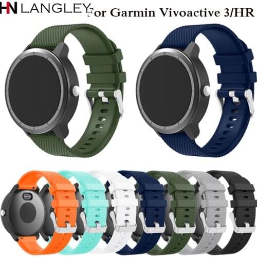 Colorful Soft Silicone Replacement Strap for Garmin Vivoactive3 Vivomove HR Smart wristband for Garmin Vivoactive 3 Watch band